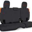 Load image into Gallery viewer, PRP Jeep Wrangler JL Rear Bench Covers - 2 door - Black/Orange - Main Product View