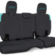 Load image into Gallery viewer, PRP Jeep Wrangler JL Rear Bench Covers - 2 door - Black/Teal - Main Product View