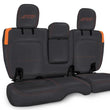 Load image into Gallery viewer, PRP Jeep Wrangler JL Rear Bench CoversU - 4 door with Armrest - Black/Orange