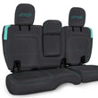 Load image into Gallery viewer, PRP Jeep Wrangler JL Rear Bench CoversU - 4 door with Armrest - Black/Teal