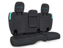 Load image into Gallery viewer, PRP Jeep Wrangler JL Rear Bench CoversU - 4 door with Armrest - Black/Teal