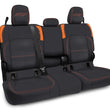Load image into Gallery viewer, PRP Jeep Wrangler JT Rear Bench Covers - with Armrest - Black/Orange