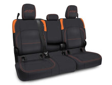 Load image into Gallery viewer, PRP Jeep Wrangler JT Rear Bench Covers - with Armrest - Black/Orange