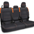 Load image into Gallery viewer, PRP Jeep Wrangler JT Rear Bench Covers - with no Armrest - Black/Orange