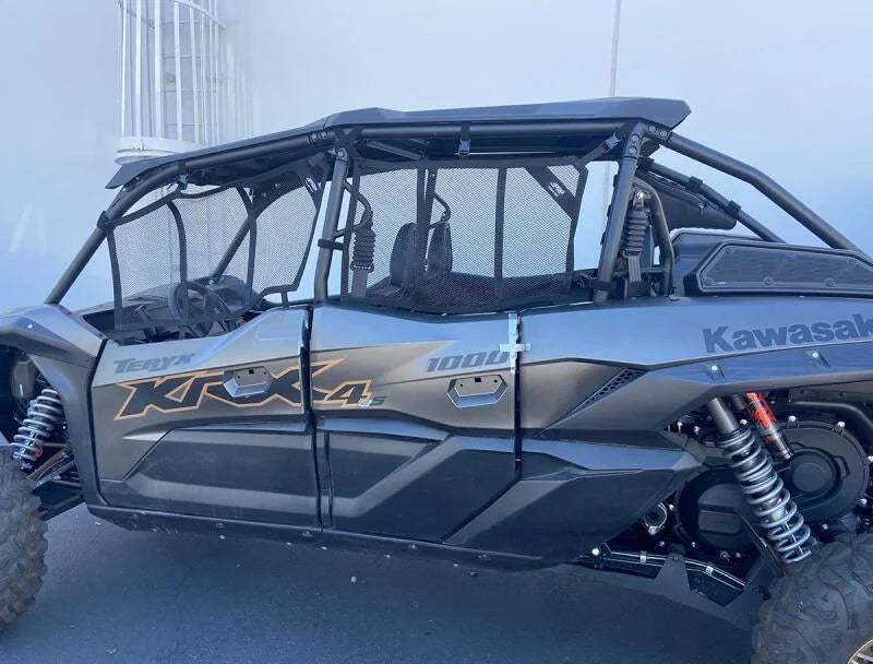 PRP Kawasaki KRX 4 Mesh Window Net Set (Rear) - Side View