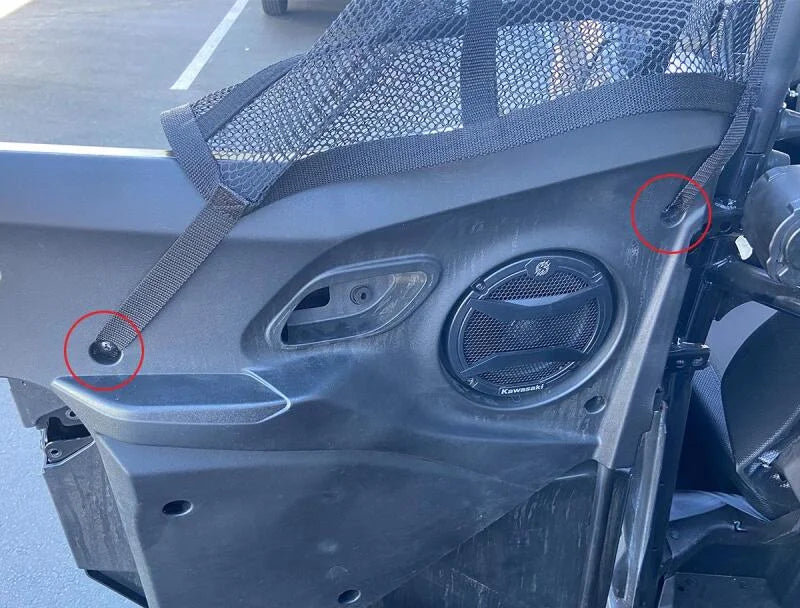 PRP Kawasaki KRX 4 Mesh Window Net Set (Rear) - Installation View
