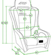 Load image into Gallery viewer, PRP Podium Elite Suspension Seat- Red/Black - Side View