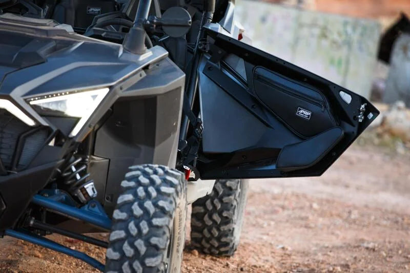 PRP Polaris RZR PRO XP/PRO R/Turbo R Front Door Bags with Knee Pad (Pair) - Side View