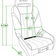 Load image into Gallery viewer, PRP Polaris RZR PRO XP/PRO R/Turbo R GT/S.E. Suspension Seat- Black - Side View