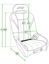 Load image into Gallery viewer, PRP Polaris RZR PRO XP/PRO R/Turbo R GT/S.E. Suspension Seat- Black - Side View