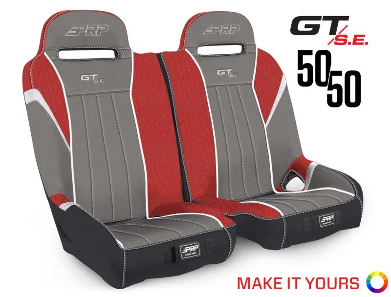 PRP Polaris RZR S 900/XP 1000/Turbo/Turbo S GT/S.E. 50/50 Front Suspension Bench Seat - Main Product View