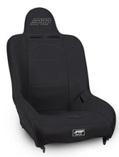 Load image into Gallery viewer, PRP Premier High Back Suspension Seat - Black Vinyl w/Silver PRP Logo - Main Product View