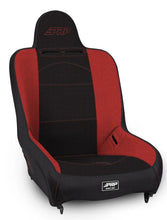 Load image into Gallery viewer, PRP Premier High Back Suspension Seat (Two Neck Slots) - Black/Red - Main Product View