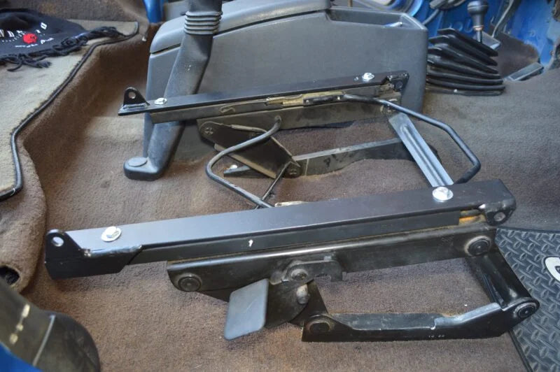 PRP Premier High Back Suspension Seats Kit for Jeep Wrangler CJ7/YJ (Pair) - Black - Installation View