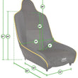 Load image into Gallery viewer, PRP Roadster High Back Suspension Seat - Detail View