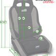 Load image into Gallery viewer, PRP Seats 97-02 Jeep Wrangler TJ Enduro Elite Suspension Seat Crawl Edition (Pair) - Black - Installation View