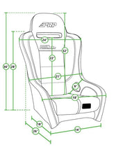 Load image into Gallery viewer, PRP Shreddy Edition Podium Suspension Seat - Cracked/Black - Side View