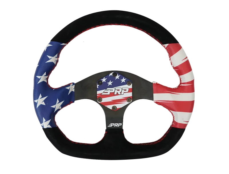 PRP Steering Wheel Center Cap - New Glory Stars and Stripes - Side View