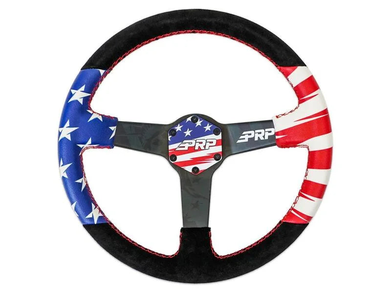 PRP Steering Wheel Center Cap - New Glory Stars and Stripes - Detail View