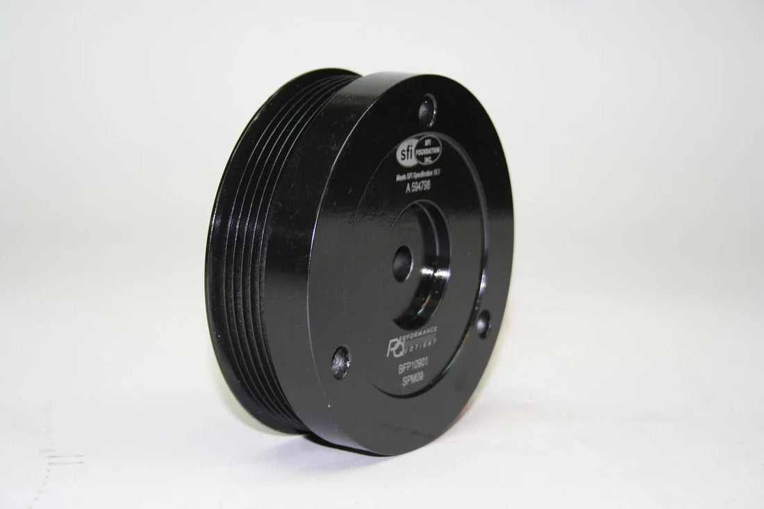 PRW PQx SFI-Rated Racing FluidGel Serpentine Pulley Damper 2510901 - Side View