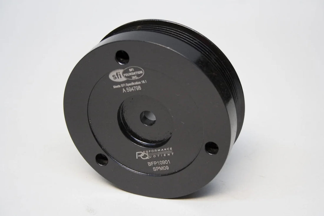 PRW PQx SFI-Rated Racing FluidGel Serpentine Pulley Damper 2510901 - Detail View