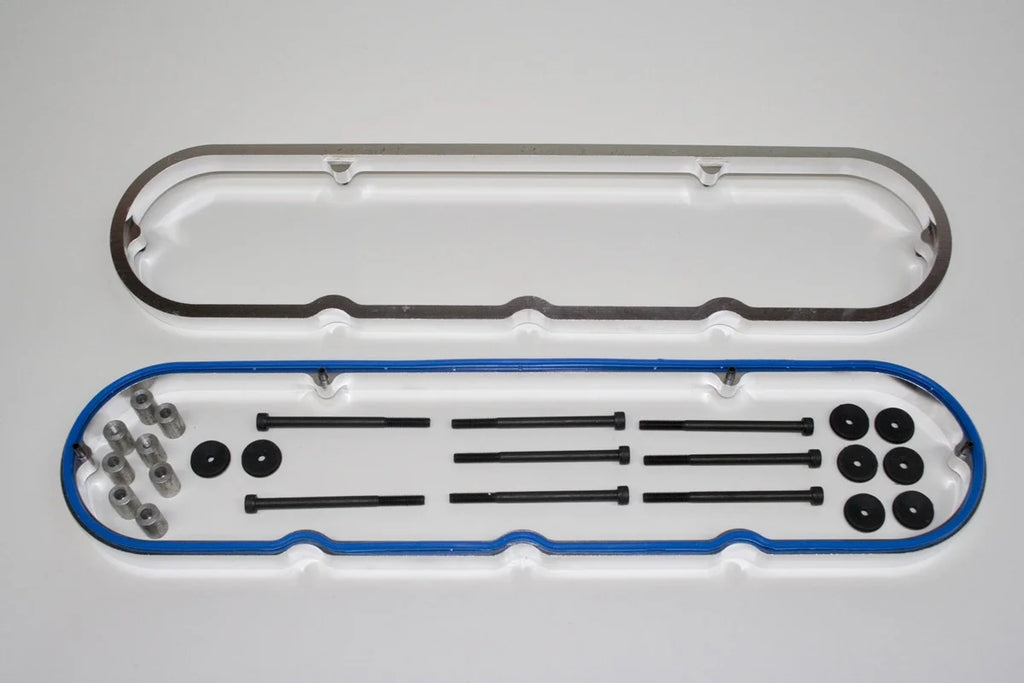 PRW Valve Cover Risers; 3/4 in. Thick; Incl. Silicone Gaskets; Pair. 4134631 - Main Product View