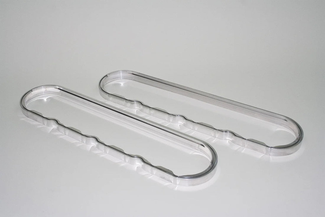 PRW Valve Cover Risers; 3/4 in. Thick; Incl. Silicone Gaskets; Pair. 4134631 - Side View