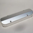 Load image into Gallery viewer, PRW Valve Cover Set; Aluminum; Fabricated Billet Rail; Satin Silver Anodized. 4045500 - Side View