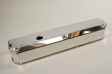 Load image into Gallery viewer, PRW Valve Cover Set; Aluminum; Fabricated Billet Rail; w/Vent Hole; Polished. 4031801 - Side View