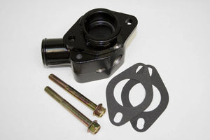 PRW Water Neck Manifold Filler; 90 Degree; Aluminum; Black. 5292270
