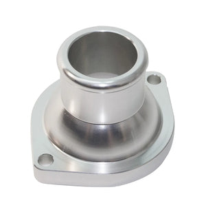 PRW Water Neck Outlet; Billet Aluminum; Straight; Male Hose Barb; Machine Polished. 5234613