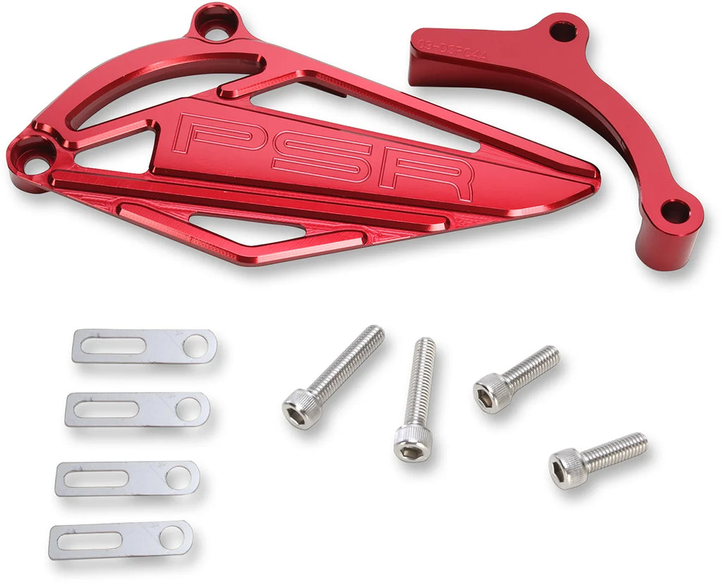 PSR Case Saver/Sprocket Cover - Red - Honda 03-04152-24 - Installation View