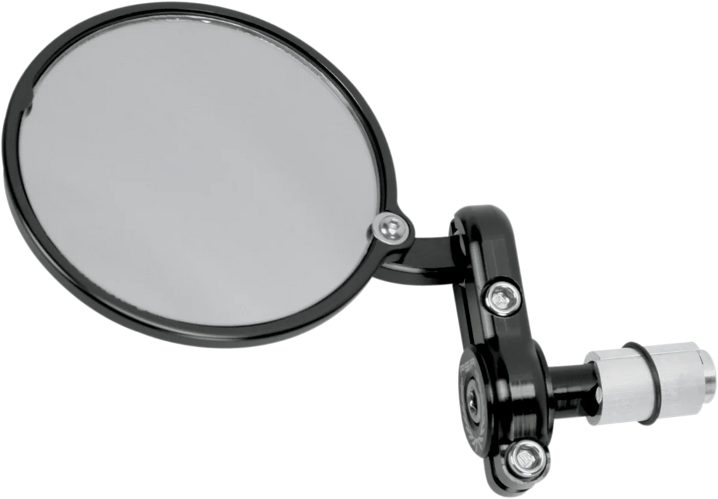PSR Mirror - Giorgio/Fixed Mount - Side View/Bar-End - Round - Black 00-00201-22 - Side View