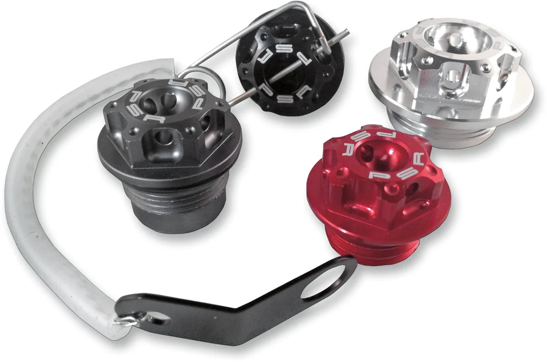 PSR Oil Cap Kit - Black - M22 x 1.5 - BMW/Ducati 00-01312-22 - Side View