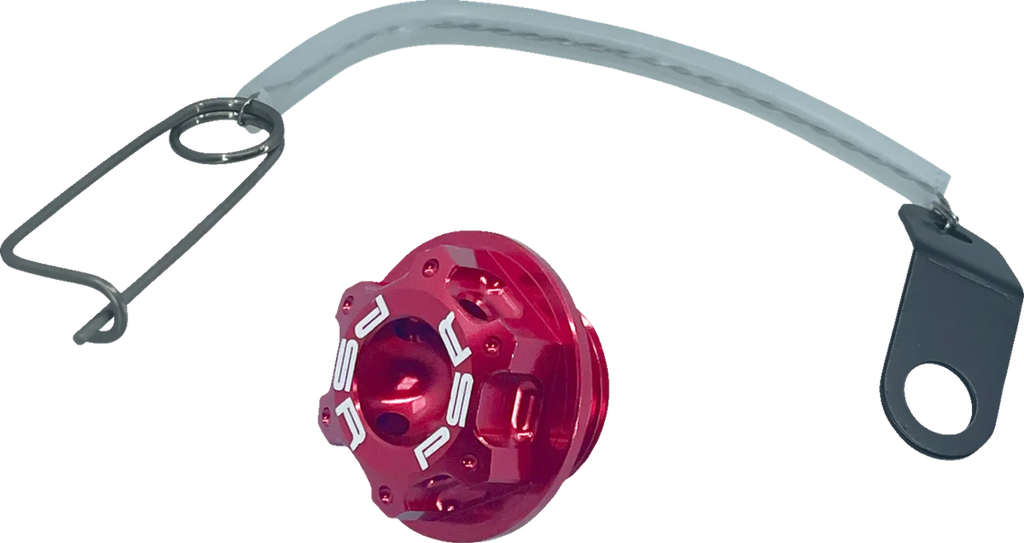 PSR Oil Cap Kit - Red - M20 x 1.5 - Aprilia/Kawasaki/Suzuki/Yamaha 00-01310-24 - Main Product View