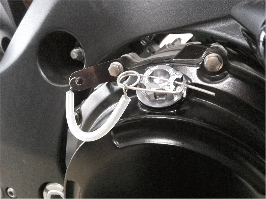 PSR Oil Cap Kit - Silver - M27 x 3.0 - Yamaha 00-01313-21 - Side View
