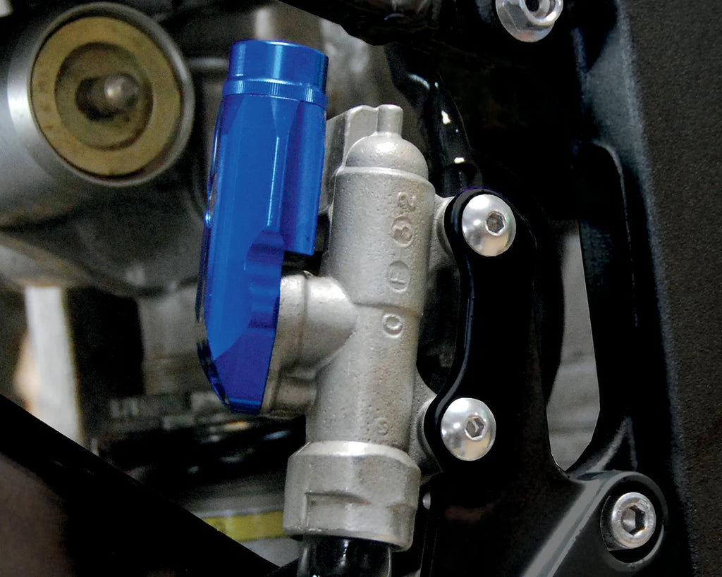 PSR Rear Brake Reservoir - Blue 03-01960-25 - Side View