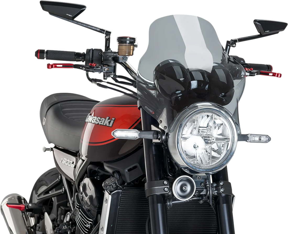 PUIG Modelo Windscreen - 15-3/8" - Smoke 1309H - Side View
