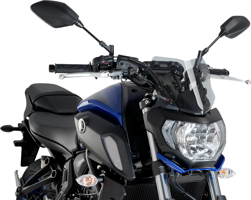 PUIG Naked Sport Windscreen - 9" - Smoke - Yamaha 9666H - Main Product View