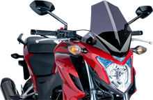 Load image into Gallery viewer, PUIG Naked Sport Windscreen - 9" - Smoke - Yamaha 9666H - Side View