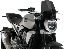 Load image into Gallery viewer, PUIG New Generation Sport Windshield - 13-1/2" - Dark Smoke - CB1000R 20862F - Main Product View