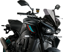 Load image into Gallery viewer, PUIG New Generation Sport Windshield - Dark Smoke - CB500F 21412F - Side View