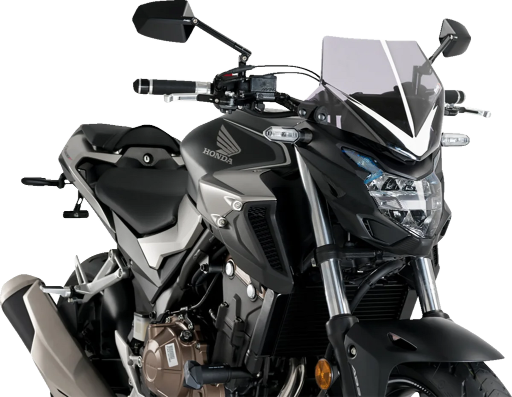 PUIG New Generation Sport Windshield - Smoke - CB500F 21412H - Main Product View