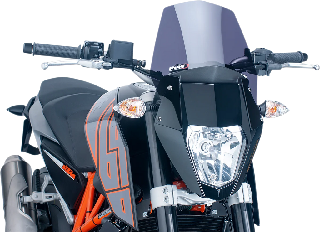 PUIG New Generation Windscreen - 10-1/2" - Dark Smoke - KTM 690 6009F - Main Product View