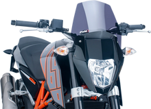 Load image into Gallery viewer, PUIG New Generation Windscreen - 10-1/2" - Dark Smoke - KTM 690 6009F - Main Product View