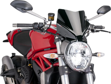 Load image into Gallery viewer, PUIG New Generation Windscreen - 10-5/8" - Black - Monster 1200 7013N - Main Product View