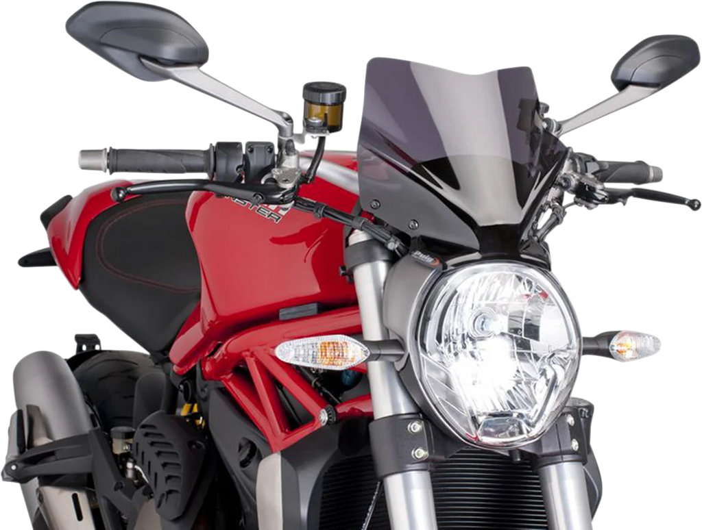 PUIG New Generation Windscreen - 10-5/8" - Dark Smoke - Monster 1200 7013F - Main Product View