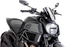 Load image into Gallery viewer, PUIG New Generation Windscreen - 11-1/2" - Dark Smoke - Diavel 7592F - Main Product View