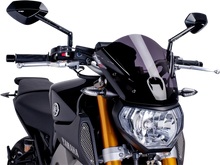 Load image into Gallery viewer, PUIG New Generation Windscreen - 11-1/2" - Dark Smoke - MT09 6859F - Main Product View