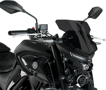 Load image into Gallery viewer, PUIG New Generation Windscreen - 11-3/4" - Dark Smoke - MT-03 20285F - Main Product View